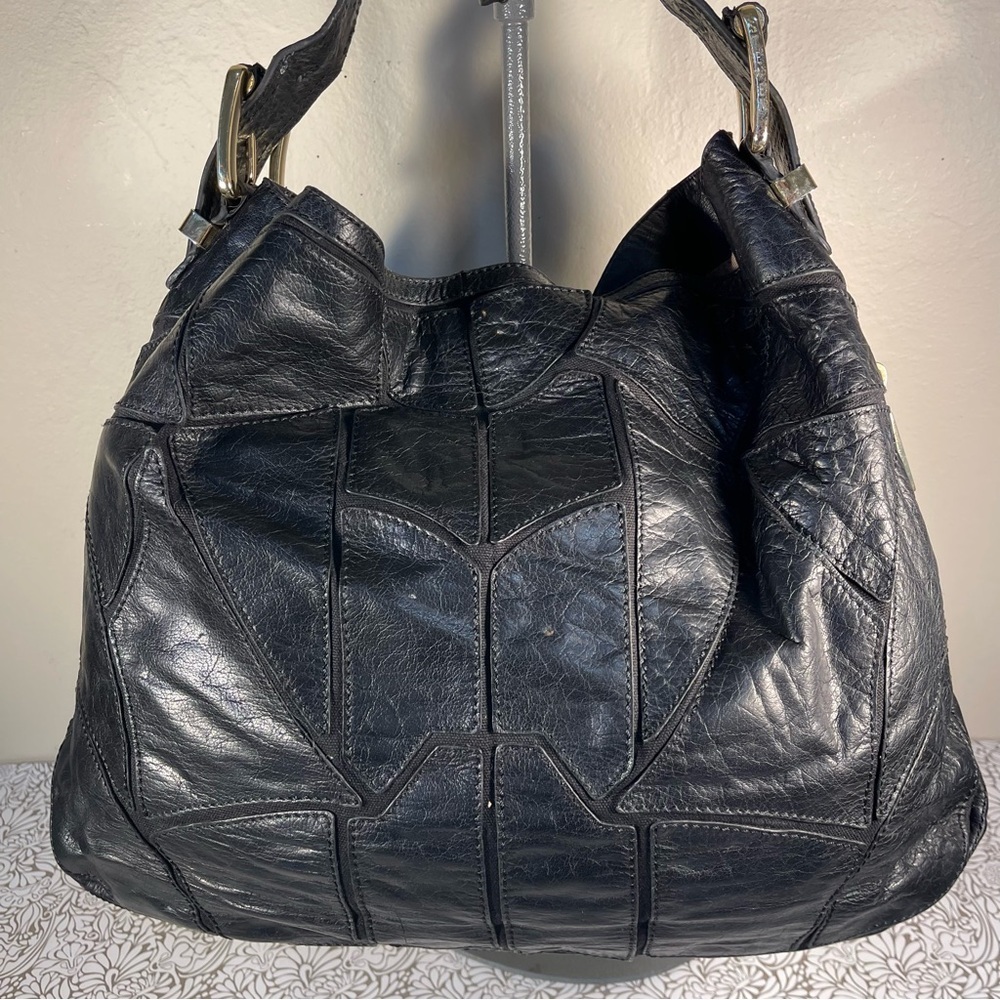 Steven By Steve Madden Black Patchwork Leather Ho… - image 4